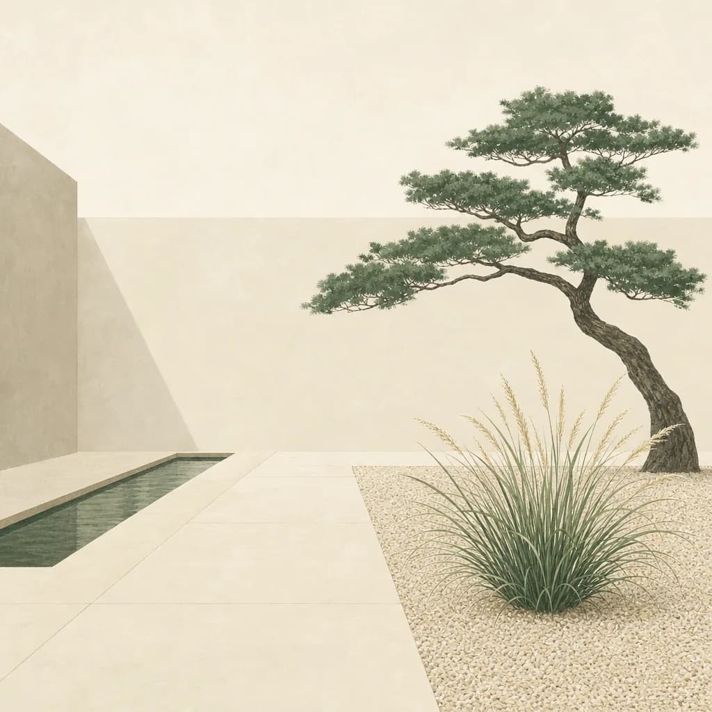 Stimmungsbild: Minimalistischen Garten planen und gestalten