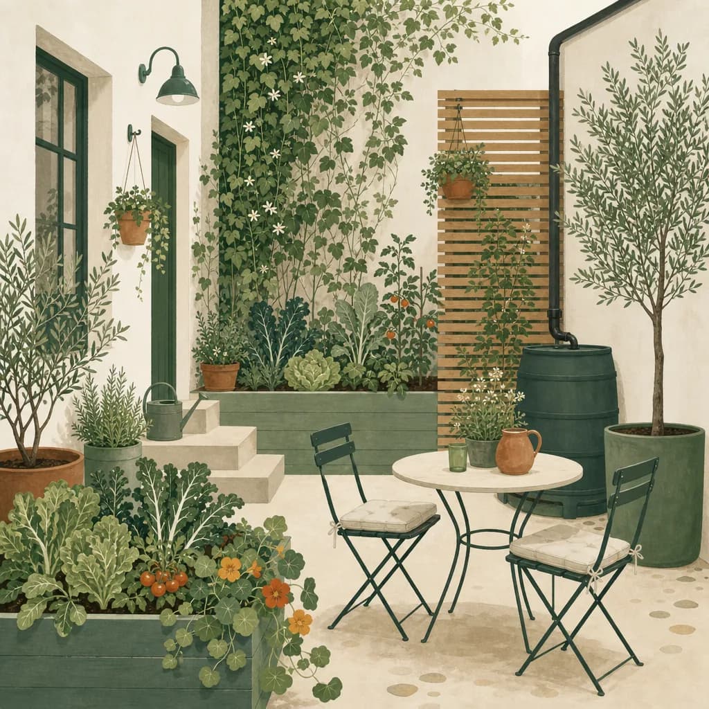 Stimmungsbild: Urbaner Garten planen – Beispielplan & Grundriss