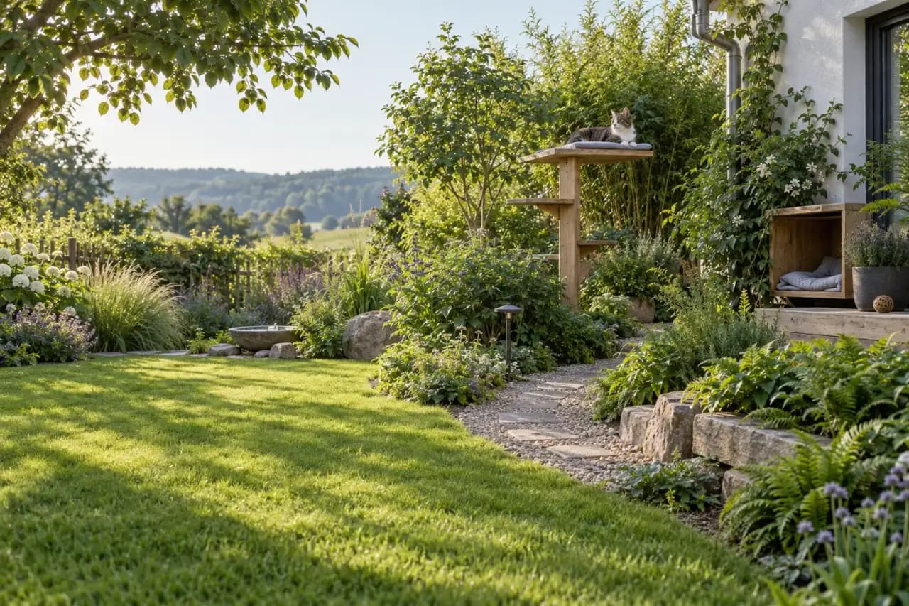 Stimmungsbild: Katzengarten gestalten