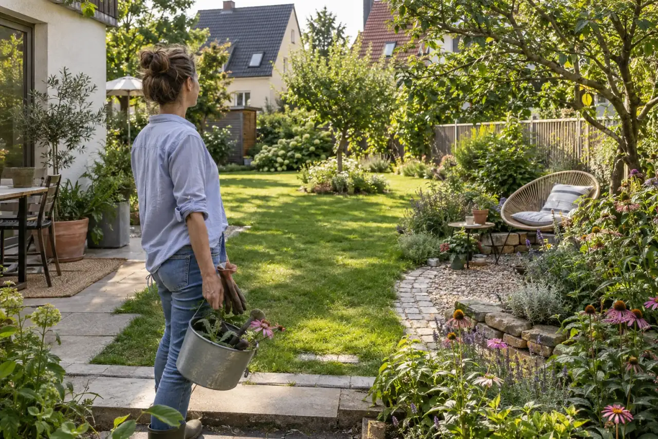 Gartenraum mit zentraler und ruhiger Randzone