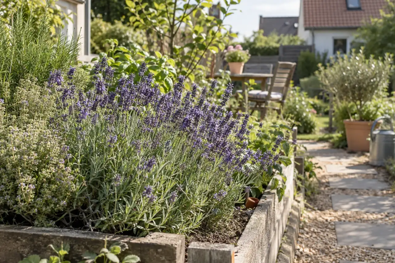 Lavandula angustifolia Hidcote Blue als duftender Beetakzent