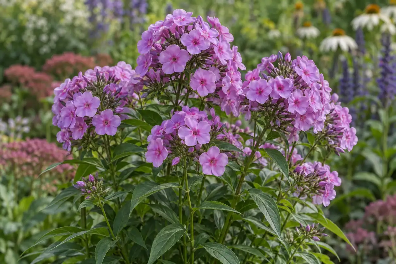 Blütendolde eines standortgerecht ausgewählten Stauden-Phlox