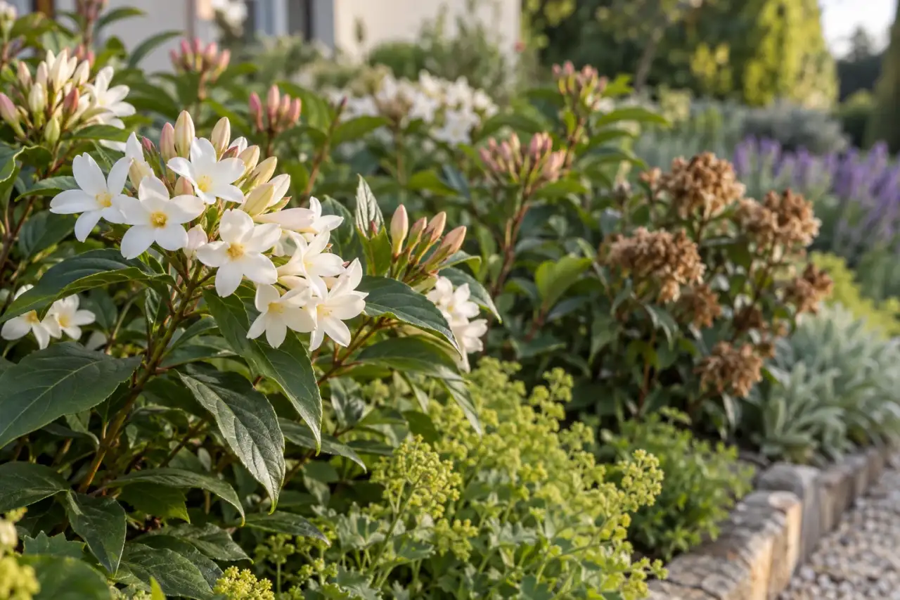 Blüten, Knospen und vergangene Strukturen als zeitlich gestaffelte Duftfolge