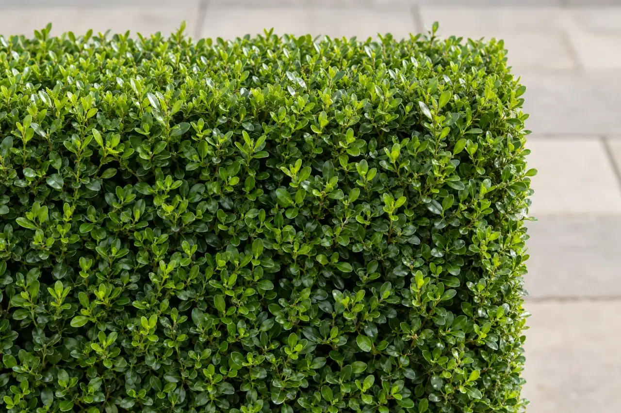 Dichtes gesundes Laub einer schnittverträglichen Heckenpflanze