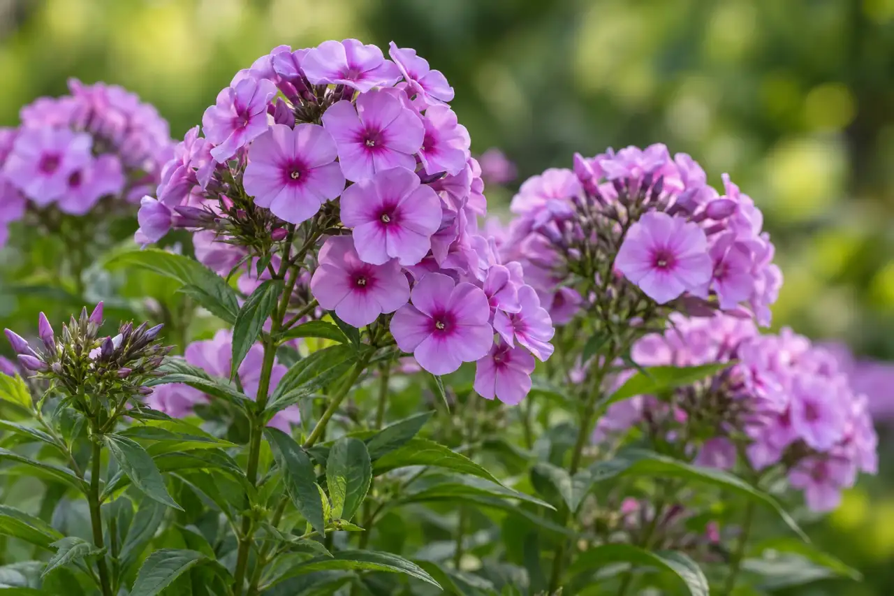 Blütengruppe eines standortgerecht ausgewählten Stauden-Phlox