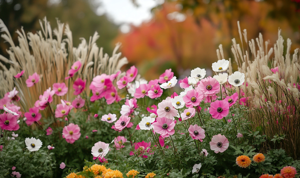 Astern und Herbst-Anemonen (Anemone hupehensis)