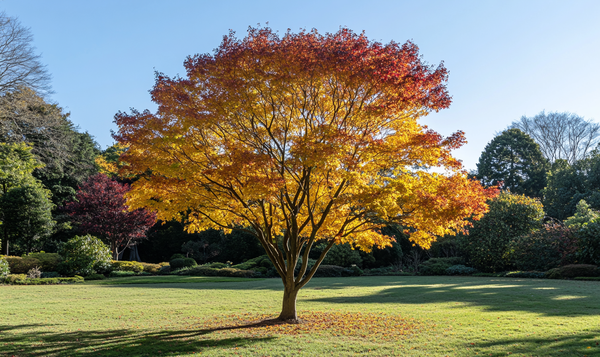 Bäume mit eindrucksvoller Herbstfärbung