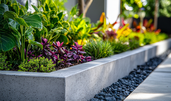 Beeteinfassung aus Beton