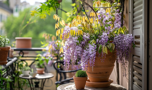 Blauregen als Kübelpflanze: Blütenpracht auf Balkon und Terrasse