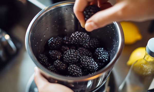 Brombeeren mit dem Entsafter entkernen