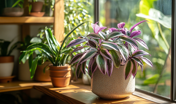Calciumoxalat-Kristalle in der Tradescantia Zebrina