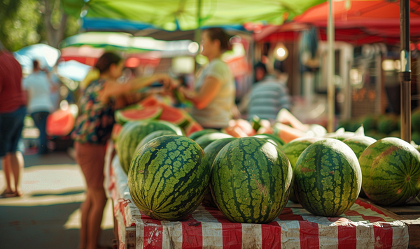 Das Gewicht der Wassermelone