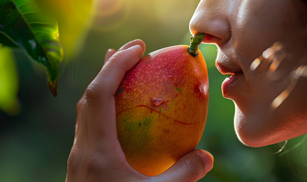 Den Reifegrad der Mango am Duft erkennen