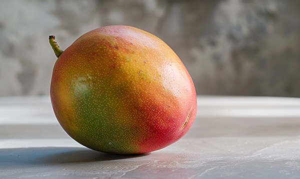 Den Reifegrad der Mango am Stielansatz erkennen