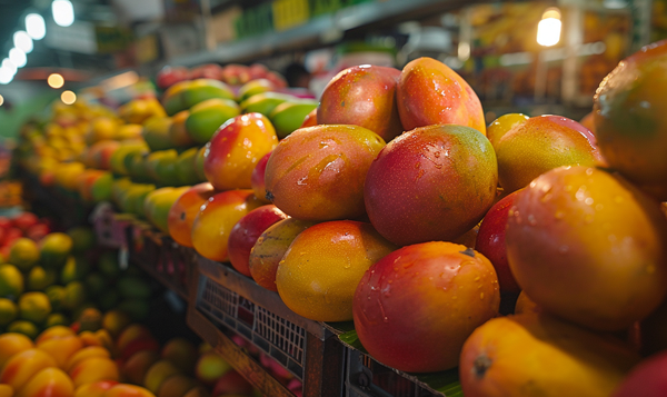 Den Reifegrad der Mango an der Farbe erkennen
