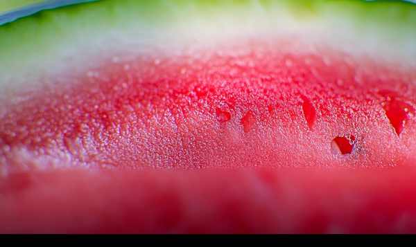 Der weiße Rand der Wassermelone