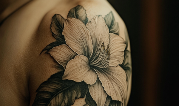 Die Amaryllis als Tattoo