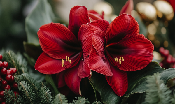 Die Amaryllis in Blumensträußen