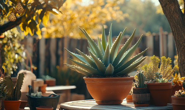 Die Ernte von Aloe Vera Blättern