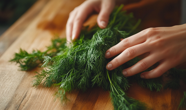 Dill im Ganzen einfrieren