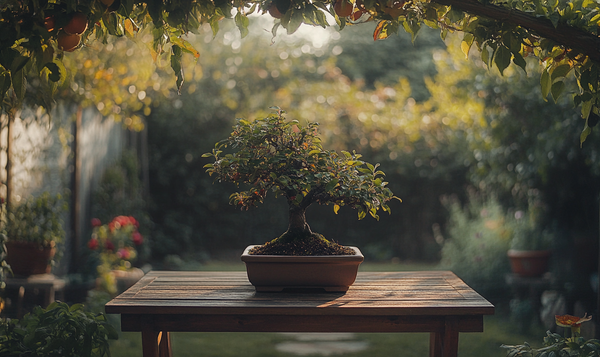 Drahten des Apfelbaum Bonsai