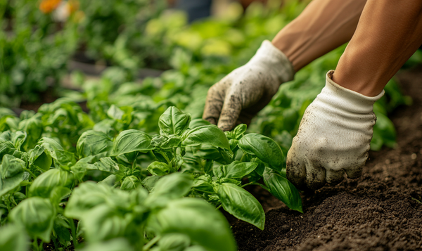 Düngung im Gartenbeet