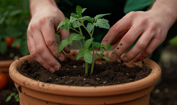 Einpflanzen der Tomaten