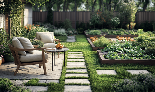 Einrichten verschiedener Gartenbereiche