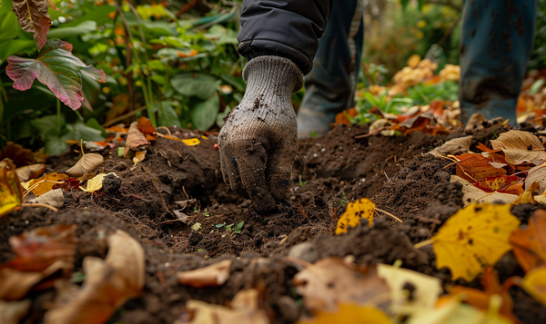 Erdwespennester im Herbst verschließen