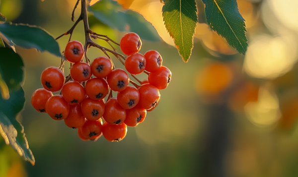 Ernte der Vogelbeeren