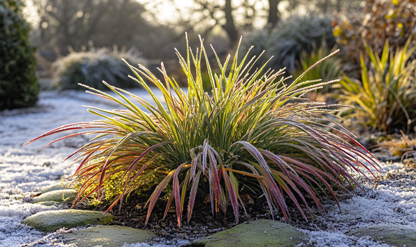 Fascicularia bicolor im deutschen Winter