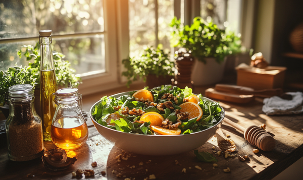 Feldsalat mit Orangen und Walnüssen
