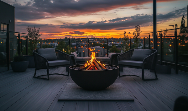 Feuerstelle auf der Terrasse