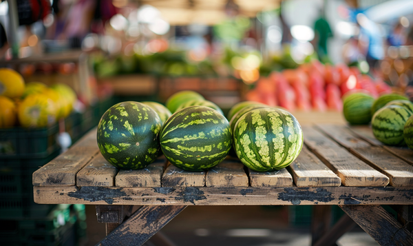 Form und Muster bei Wassermelonen