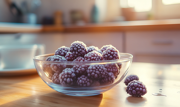 Gefrorene Brombeeren auftauen