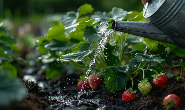 Gießtechniken für gesunde Erdbeeren