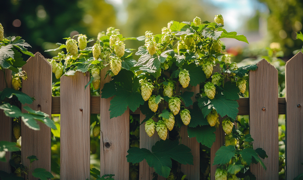 Hopfen im Garten