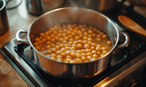 Kochen der Kichererbsen