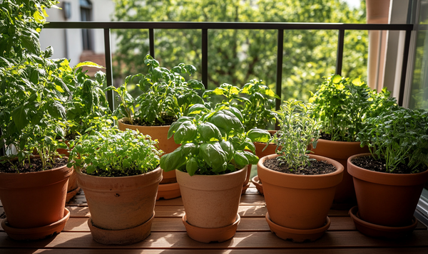 Kräuterbeet im Topf: Balkon und Terrasse