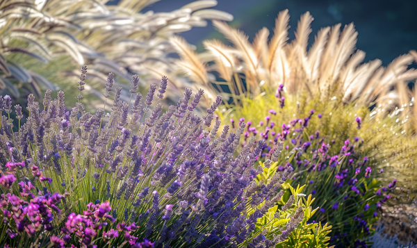 Lavendel und Ziergräser: Ein Spiel aus Struktur und Bewegung