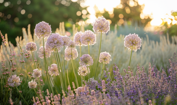 Lavendel und Zwiebelblumen: Ein Zusammenspiel der Höhen