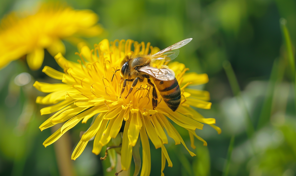 Löwenzahnblüten als Futter für Insekten