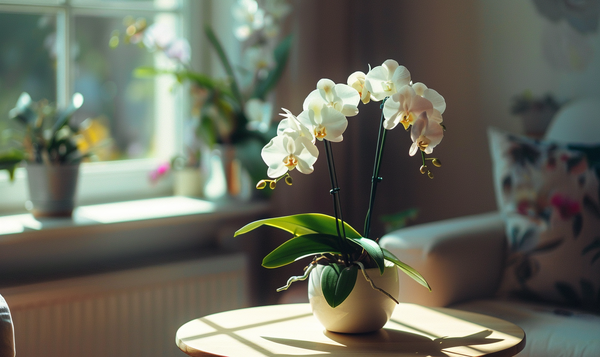 Natürliches Abwerfen von Blättern bei Orchideen