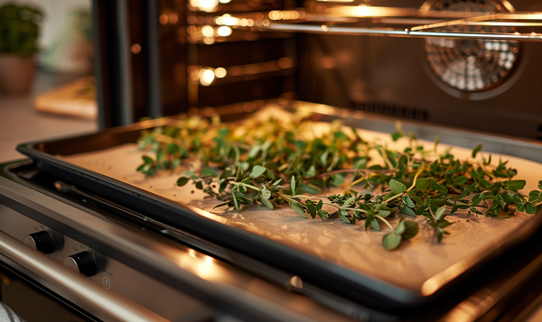 Oregano im Backofen trocknen