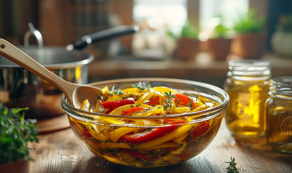 Paprika in Öl einlegen: Vorgehensweise