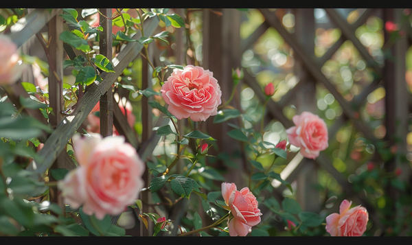 Pflanzung und Formierung der Rosen