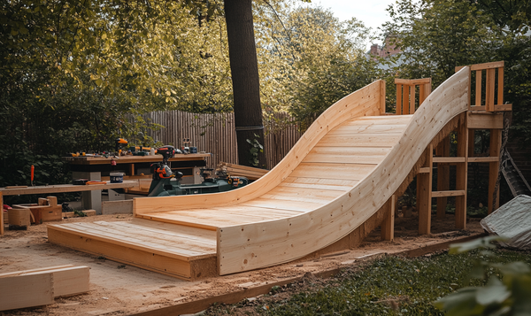 Planung und Design der Rutsche mit Kurve