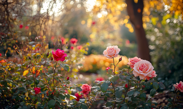 Rosenschnitt im Herbst