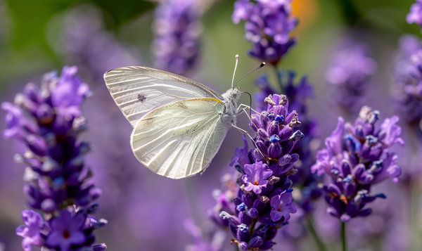 Schmetterlinge im Lavendelgarten