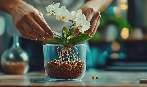 Schritt-für-Schritt-Anleitung: Umtopfen von Orchideen in Blähton
